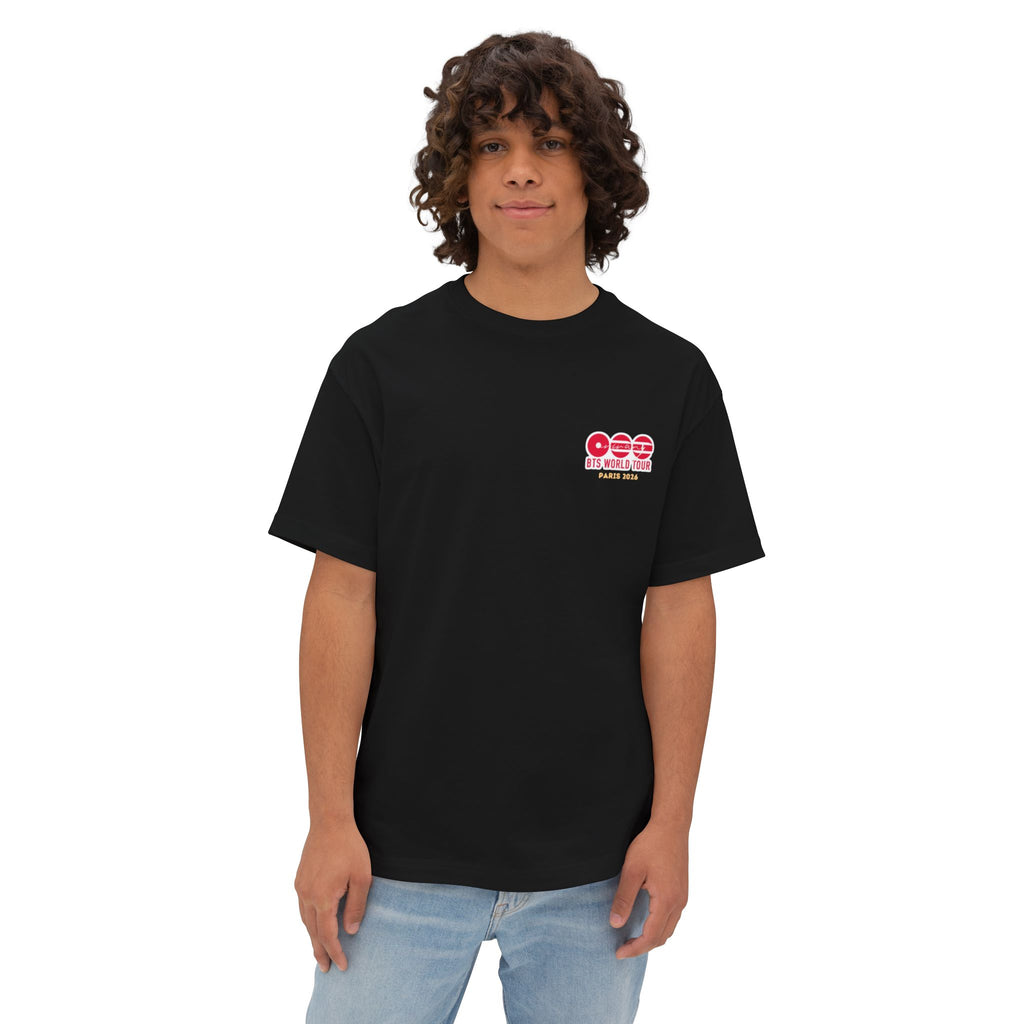 T-Shirt Oversize Noir "BTS World Tour Paris 2026"