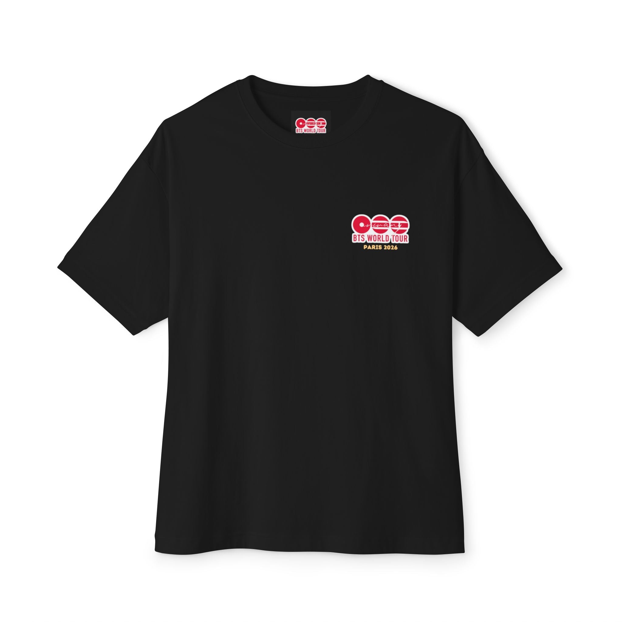 T-Shirt Oversize Noir "BTS World Tour Paris 2026"