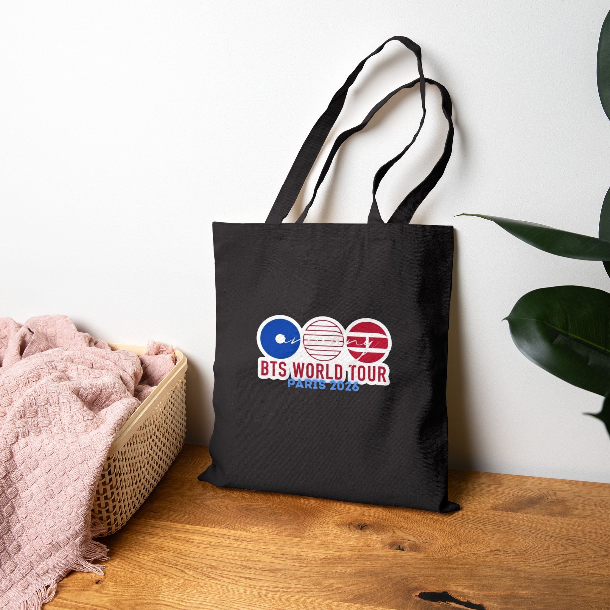 Tote Bag Noir - Édition Limitée - "BTS World Tour 2026"